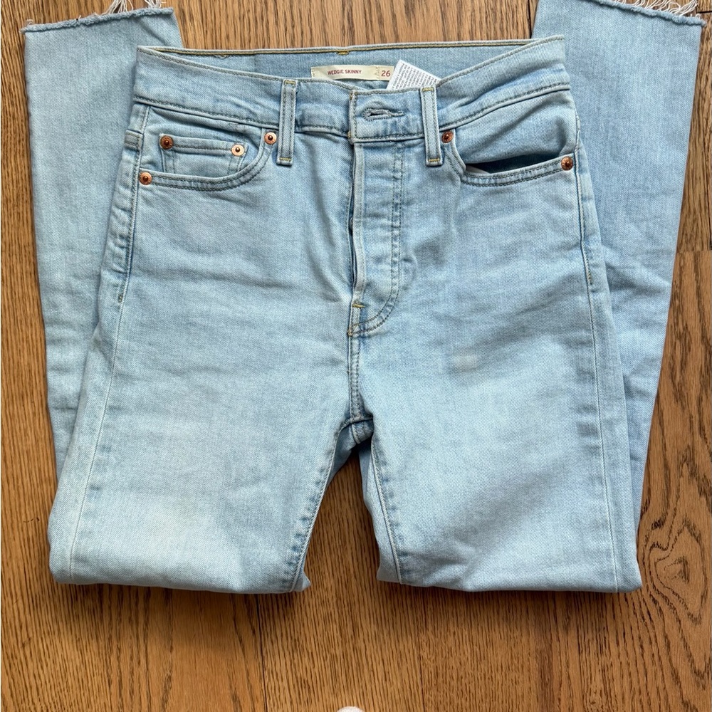 Levi's Light Blue Wedgie Skinny Ankle & Cropped Jeans